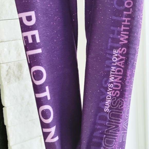 WITH x Peloton Sundays With Love High Waist Leggings Yoga Pants Purple Small - Picture 9 of 14